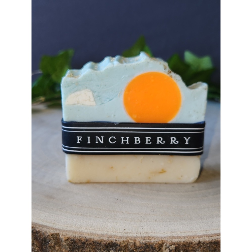 Finchberry Tropical Sunshine Body Bar Soap, Lime & Jasmine Scent 4.5 oz
